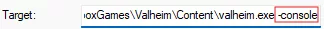 Valheim_AddConsoleToShortcut.webp