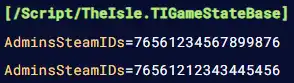 TheIsle_AdminsSteamIDsDuplicate.webp