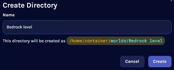 Bedrock_Shaders_CreateDirectory.webp