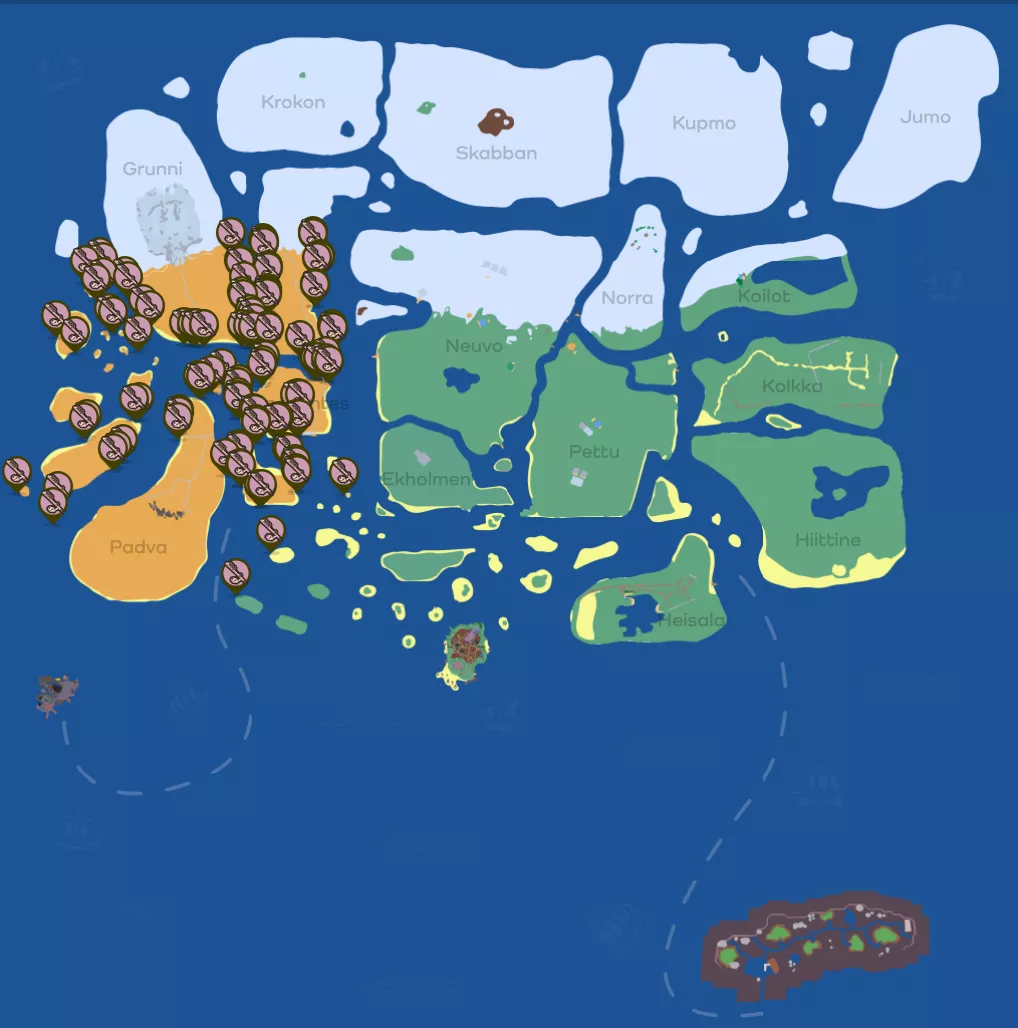 Longvinter – mapa granika mglistego