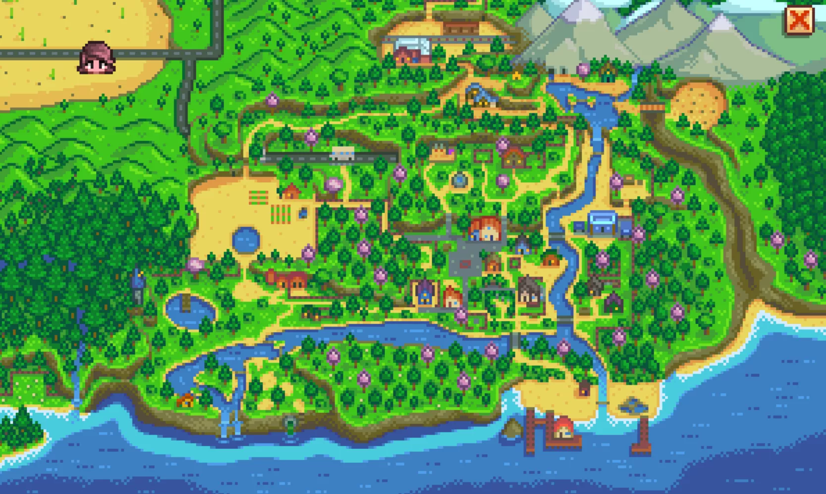 Stardew Valley'de Calico Çölü konumu