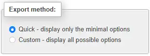 Database_PhpMyAdminExportMethod.webp